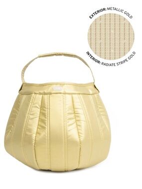 Lug Pumpkin Tote Metallic Gold